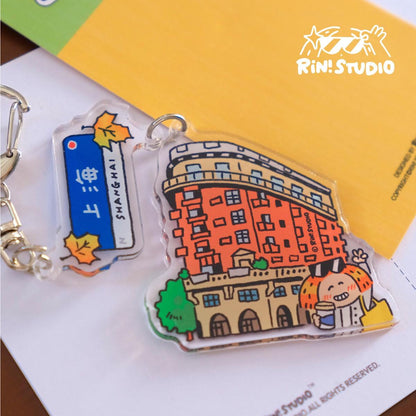 Shanghai Acrylic Keychain: City Souvenir - RiN! Studio