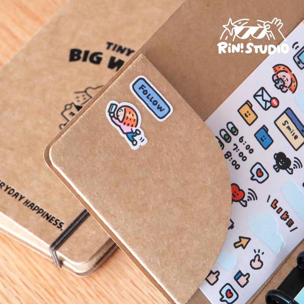 A7/M5 Ring Binder Notebook: Craft Paper Journal Organizer