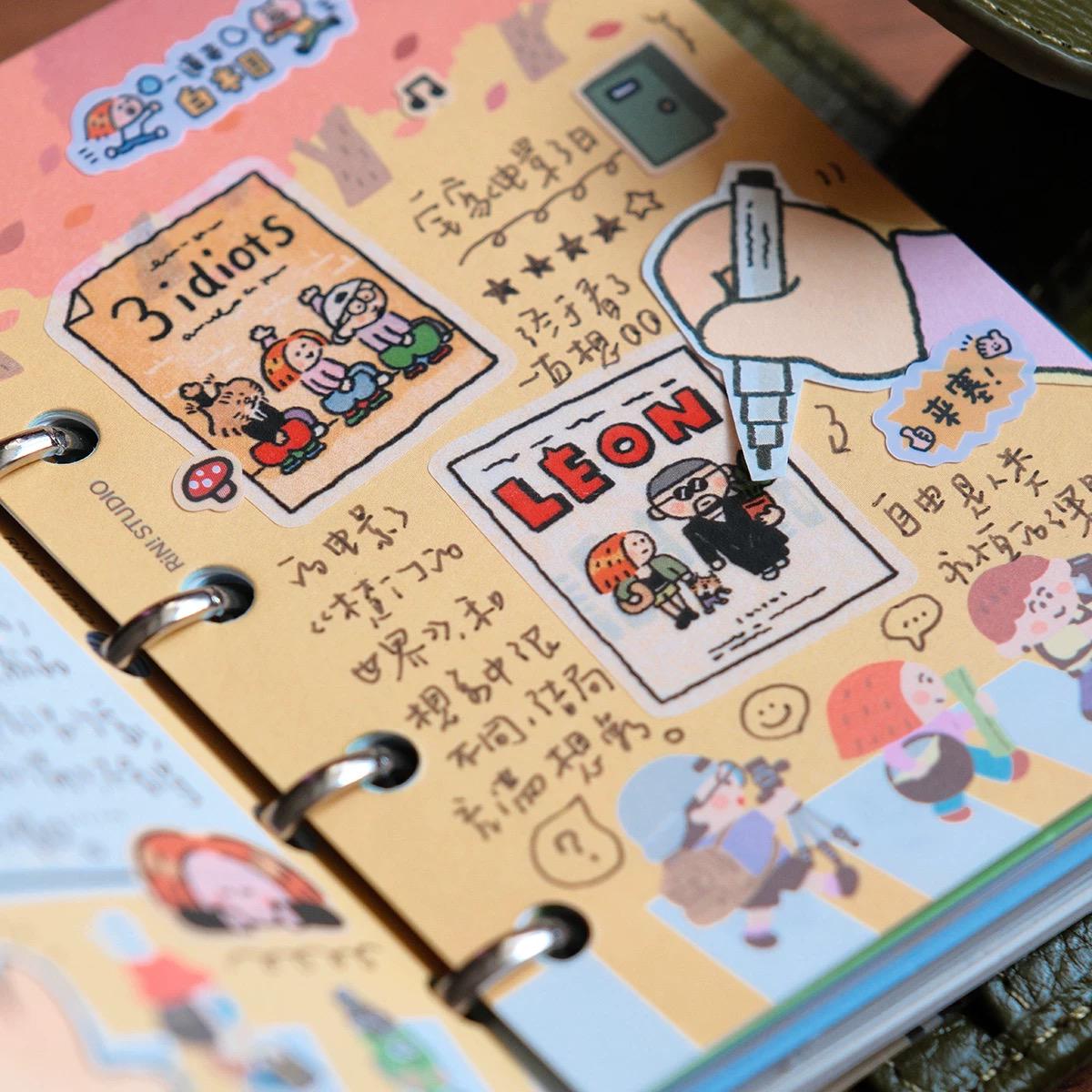 A7/M5 Ring Binder Notebook: Craft Paper Journal Organizer