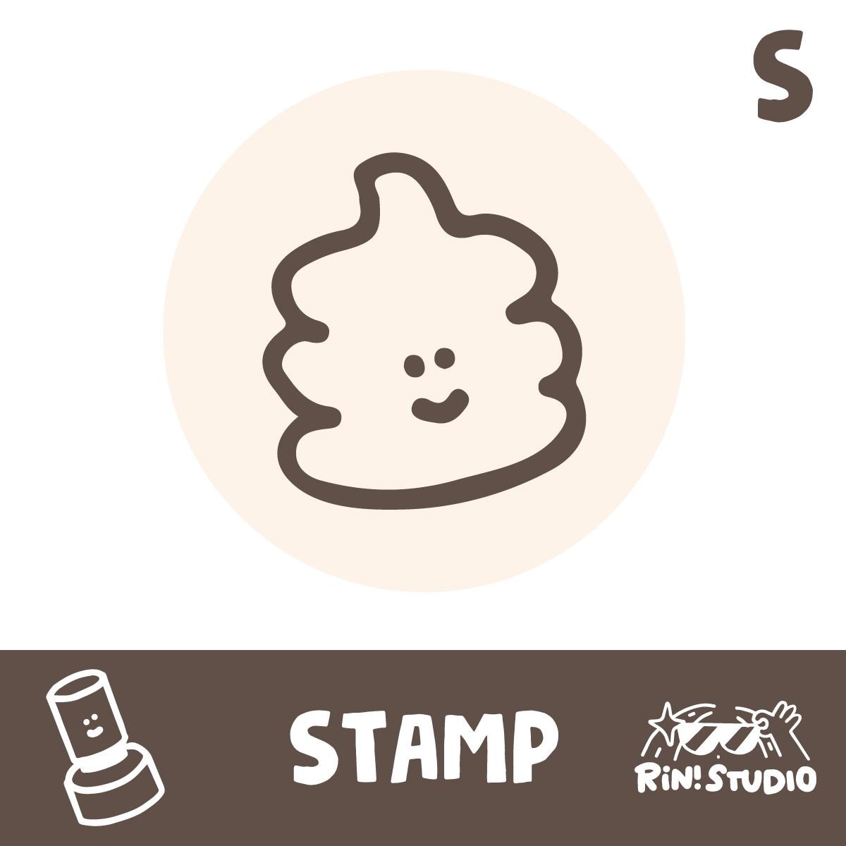 Mini Portable Stamp: Plate and Poop Pattern - RiN! Studio