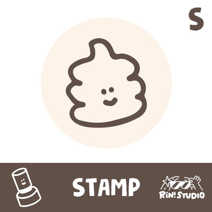 Mini Portable Stamp: Plate and Poop Pattern - RiN! Studio