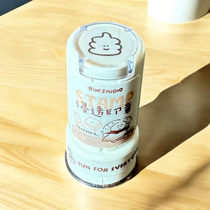 Mini Portable Stamp: Plate and Poop Pattern - RiN! Studio