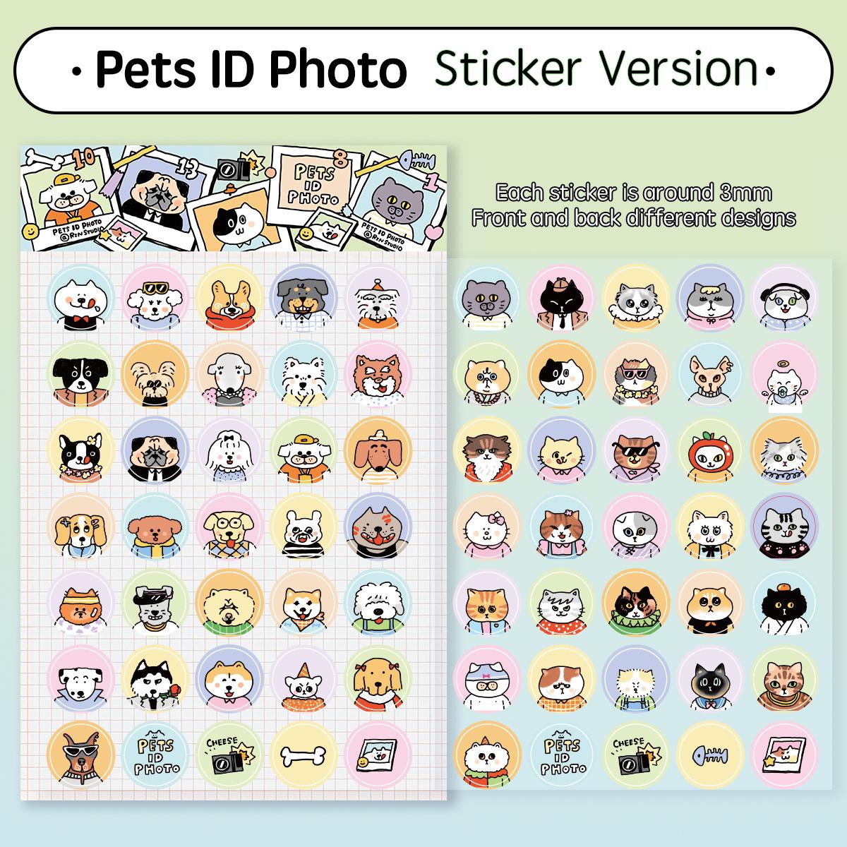 Stickers - Cute Dogs & Cats | Kawaii Stationery for Journaling | Pet ID Vol. 9 | Crafting Tape by RiN Studio