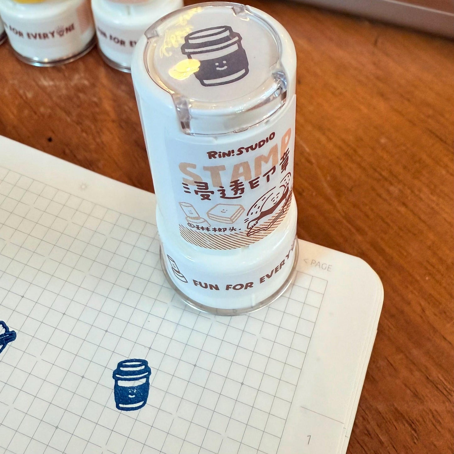 Mini Coffee Stamp: Round Infiltration Seal for Memos & Coffee