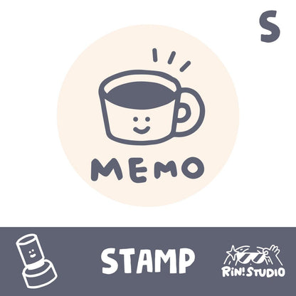 Mini Coffee Stamp: Round Infiltration Seal for Memos & Coffee