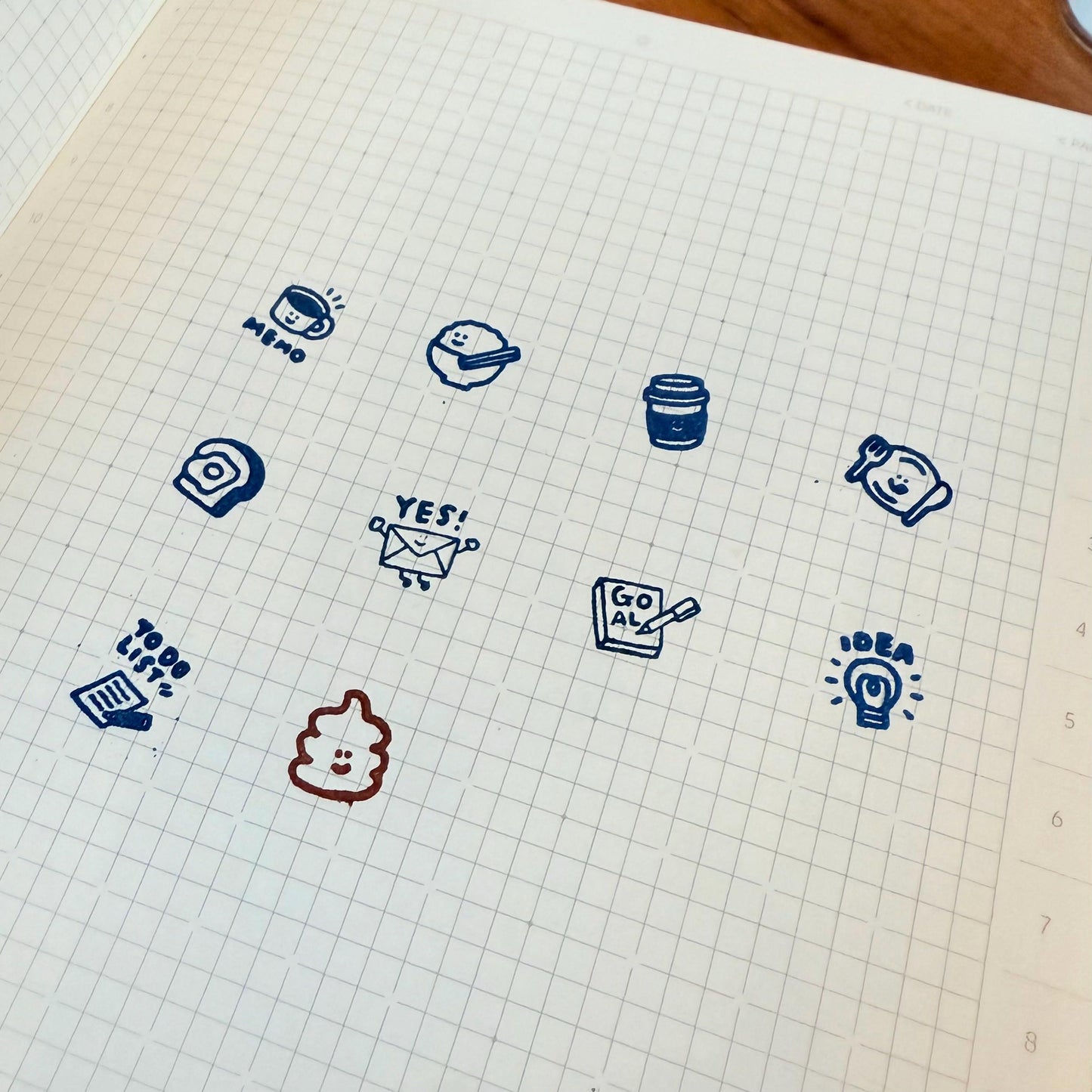 Mini Portable Stamp: Plate and Poop Pattern - RiN! Studio