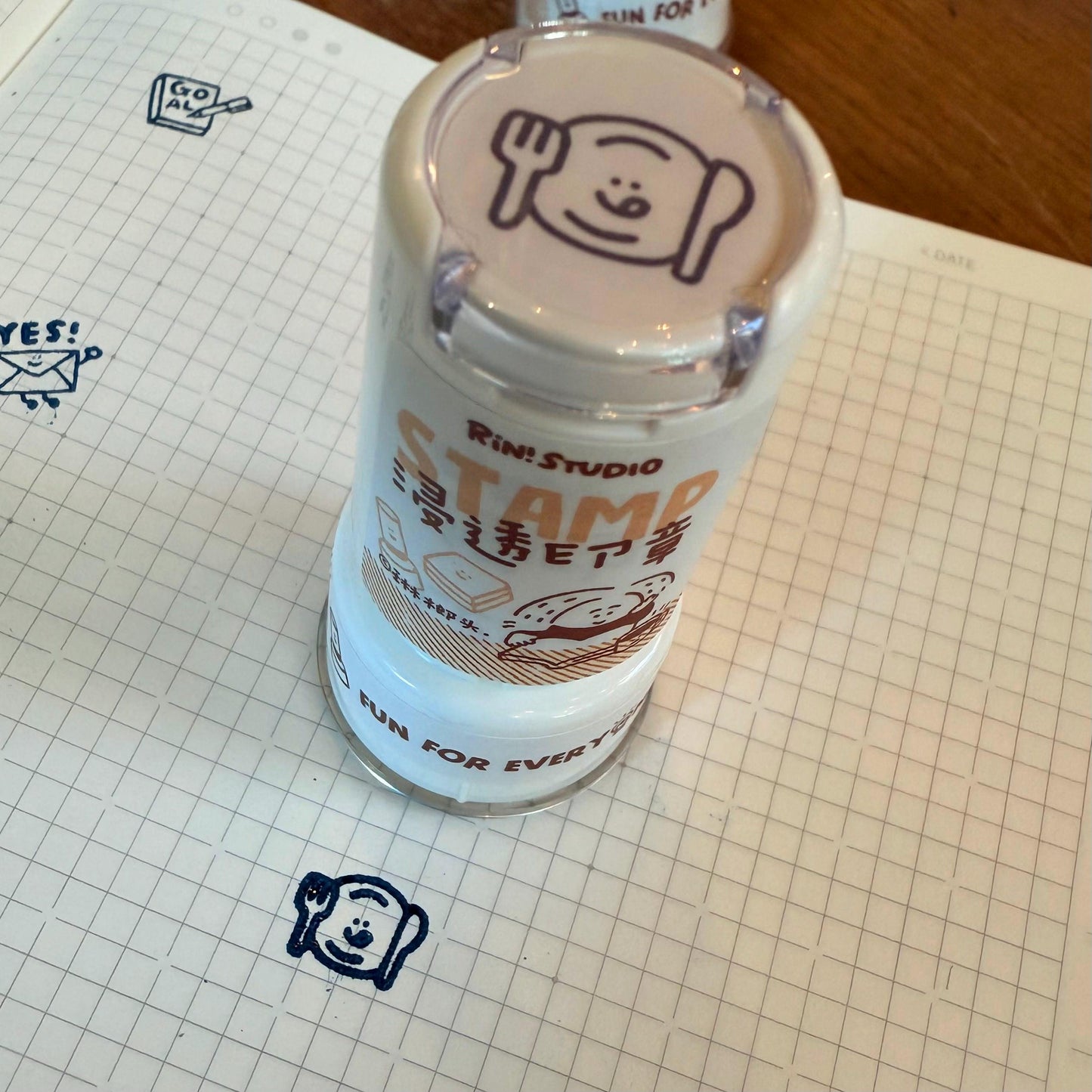 Mini Portable Stamp: Plate and Poop Pattern - RiN! Studio