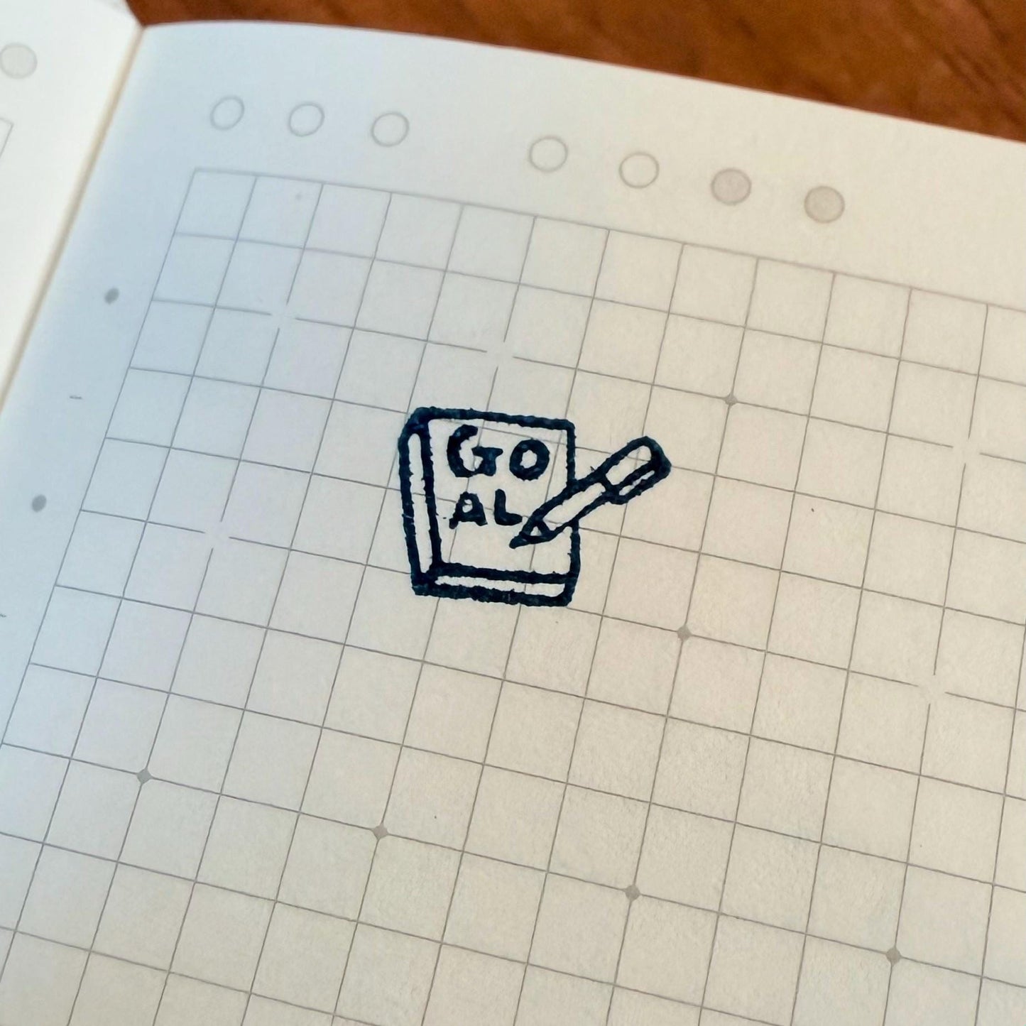 Mini Goal Stamp: Round To-Do List Planner Stamp