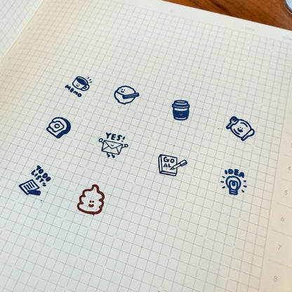 Mini Food Stamp: Rice Toast Round Stamp for Creative Crafting