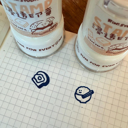 Mini Food Stamp: Rice Toast Round Stamp for Creative Crafting