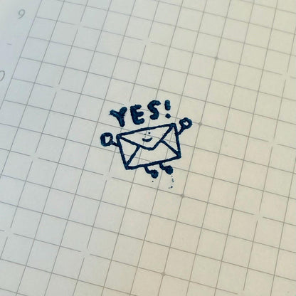 Mini "Yes" or "Idea" Stamp: 10mm Round Journaling Stamp