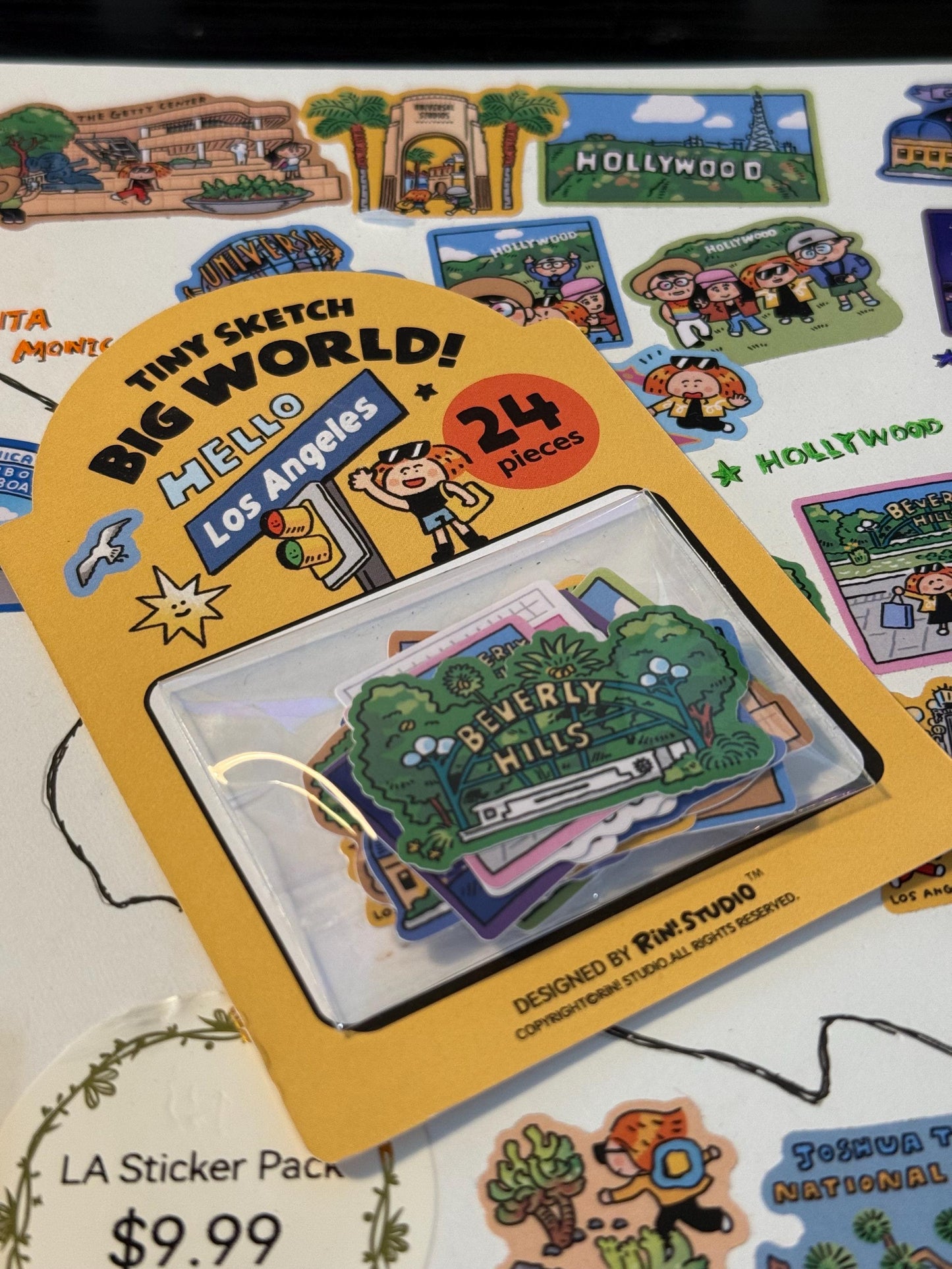 Stickers | Los Angeles | Luggage stickers | Pack | Journaling | City | Kawaii Stationery | Cute | RiN studio original