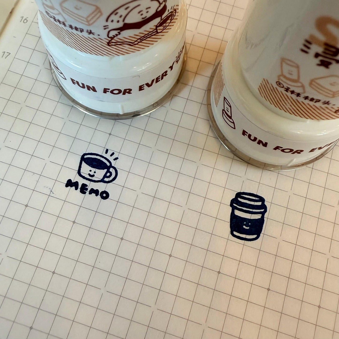 Mini Coffee Stamp: Round Infiltration Seal for Memos & Coffee