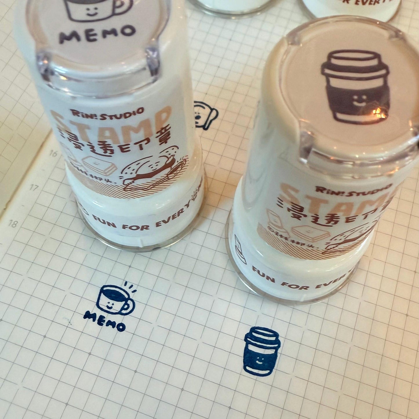 Mini Coffee Stamp: Round Infiltration Seal for Memos & Coffee
