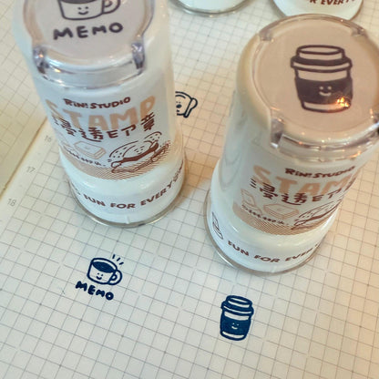 Mini Coffee Stamp: Round Infiltration Seal for Memos & Coffee