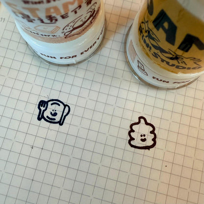 Mini Portable Stamp: Plate and Poop Pattern - RiN! Studio
