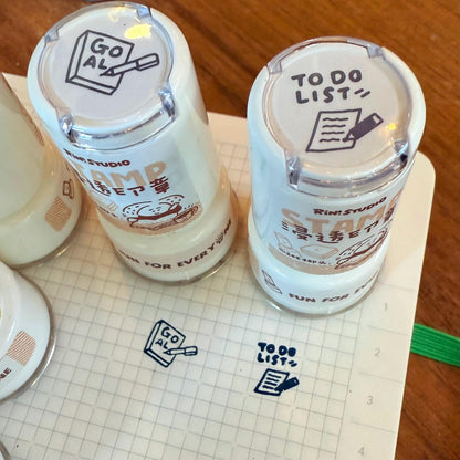 Mini Goal Stamp: Round To-Do List Planner Stamp