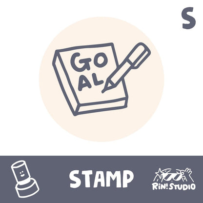 Mini Goal Stamp: Round To-Do List Planner Stamp