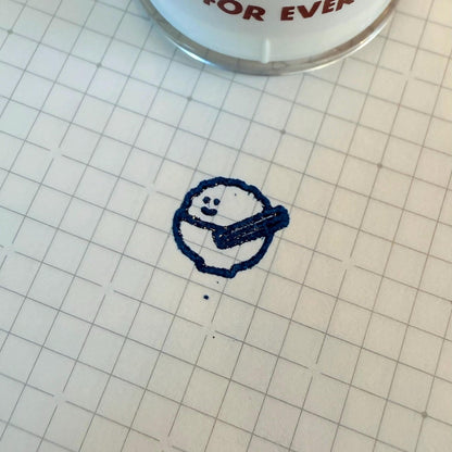 Mini Food Stamp: Rice Toast Round Stamp for Creative Crafting