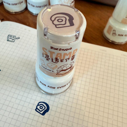 Mini Food Stamp: Rice Toast Round Stamp for Creative Crafting