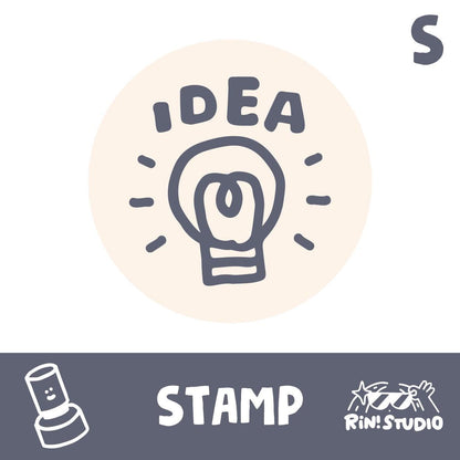 Mini "Yes" or "Idea" Stamp: 10mm Round Journaling Stamp