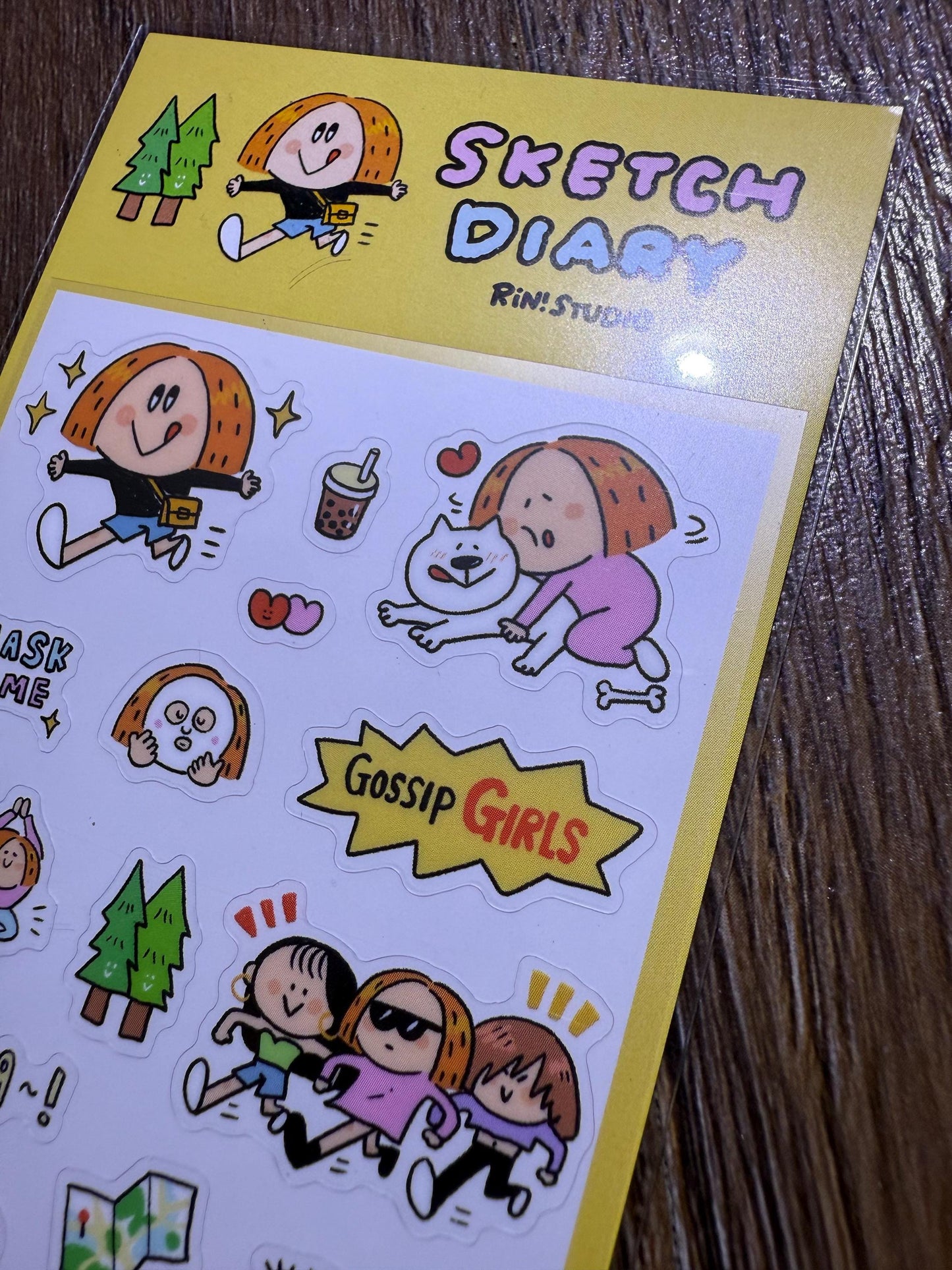 Kawaii PVC Stickers: Sketch Diary, Calendar Stickers