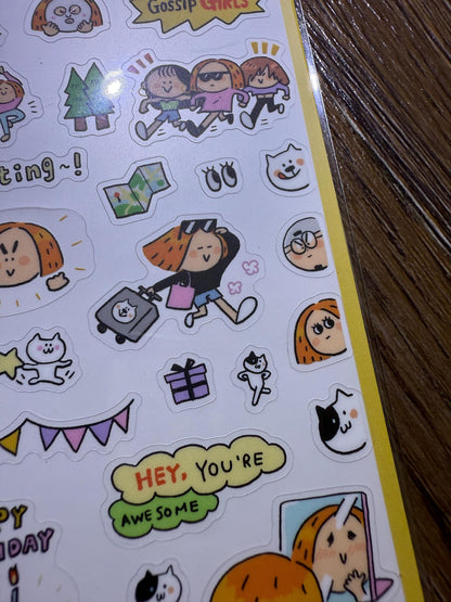 Kawaii PVC Stickers: Sketch Diary, Calendar Stickers