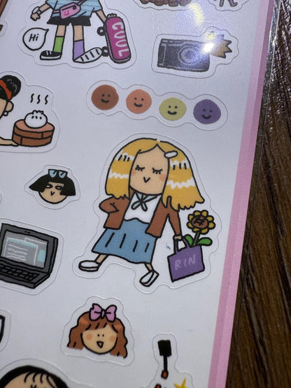 Girls Power PVC Stickers: RiN Studio Original