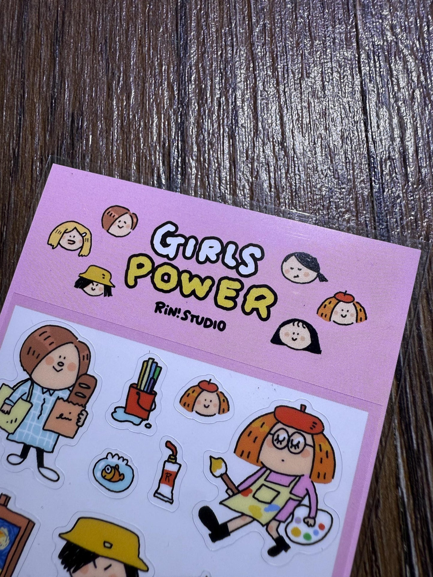 Girls Power PVC Stickers: RiN Studio Original