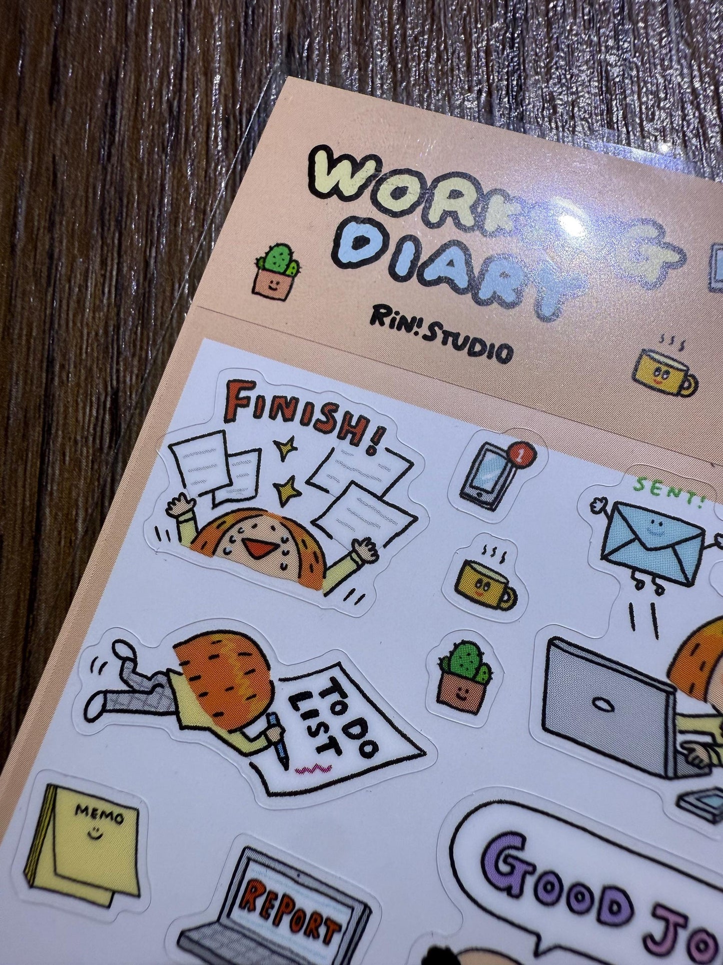 Kawaii PVC Stickers: Work Diary, Office Life Stickers