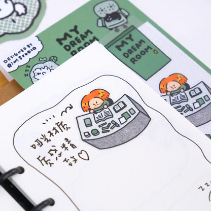 Kawaii PVC Stickers: My Dream Room 3D Scene