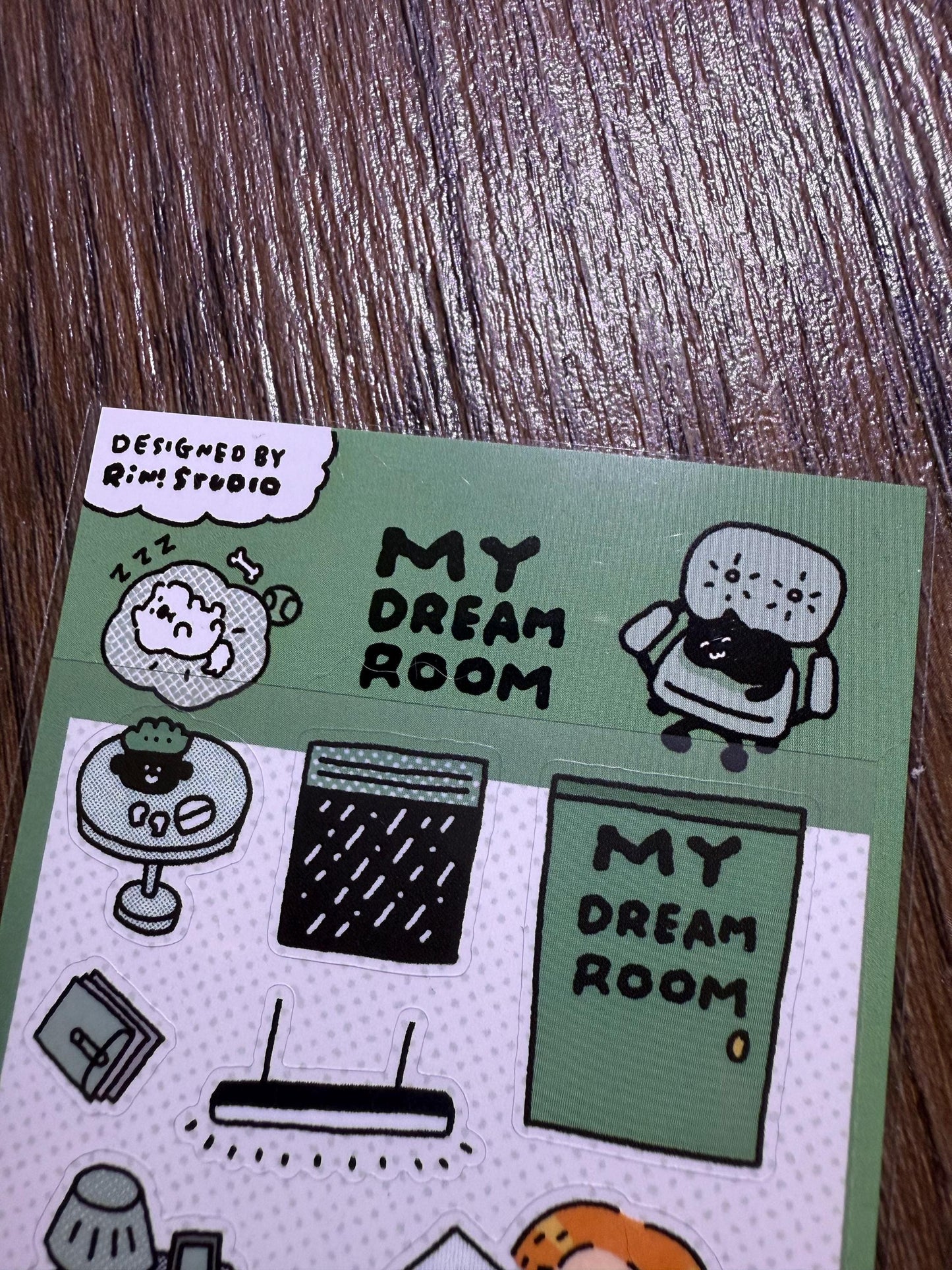 Kawaii PVC Stickers: My Dream Room 3D Scene