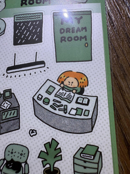 Kawaii PVC Stickers: My Dream Room 3D Scene