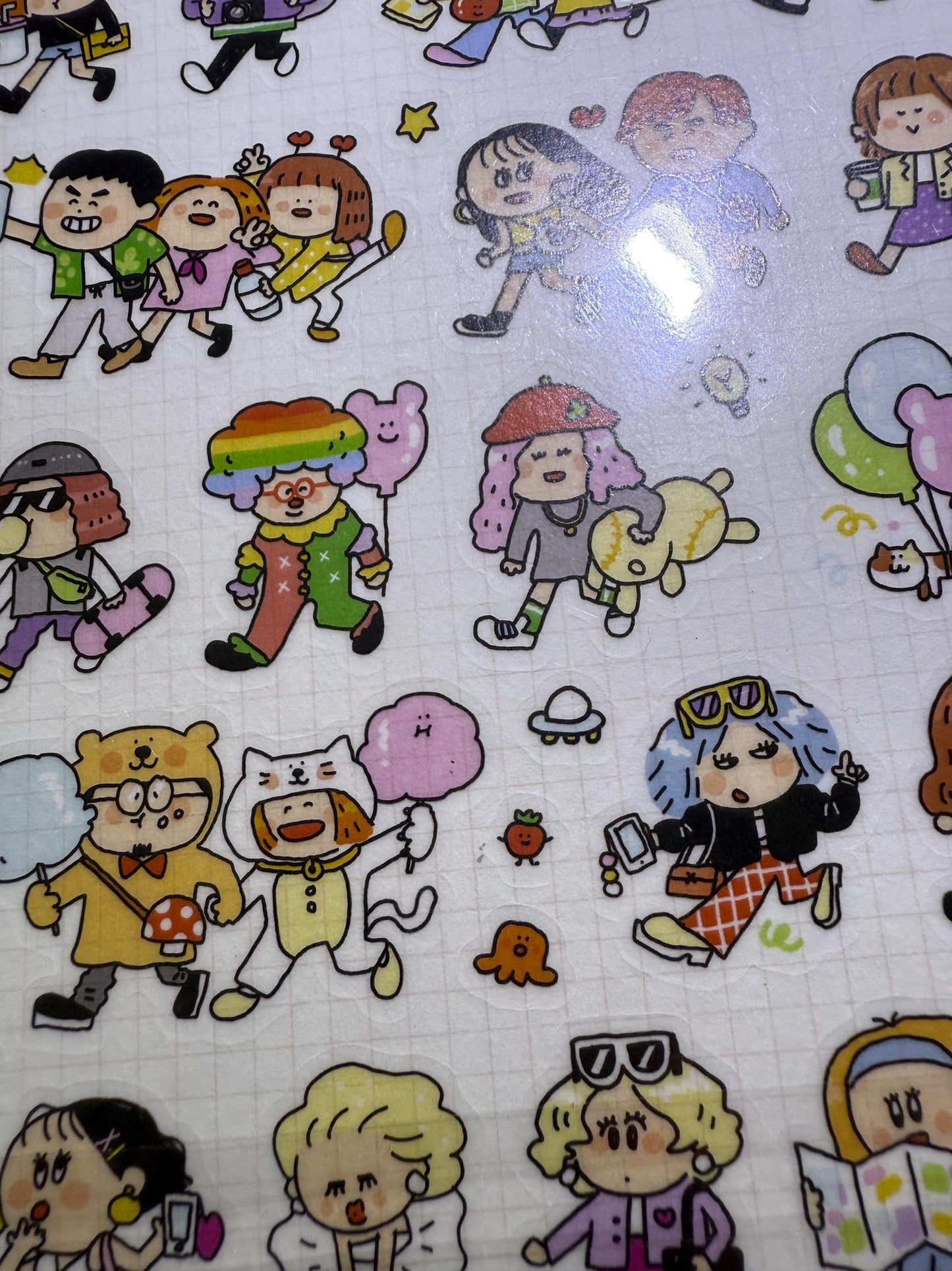 Kawaii Large Washi Tape Stickers: Crowd world, diversity sticker, Rainbow sticker, Pride Sticker, LGBT+ sticker