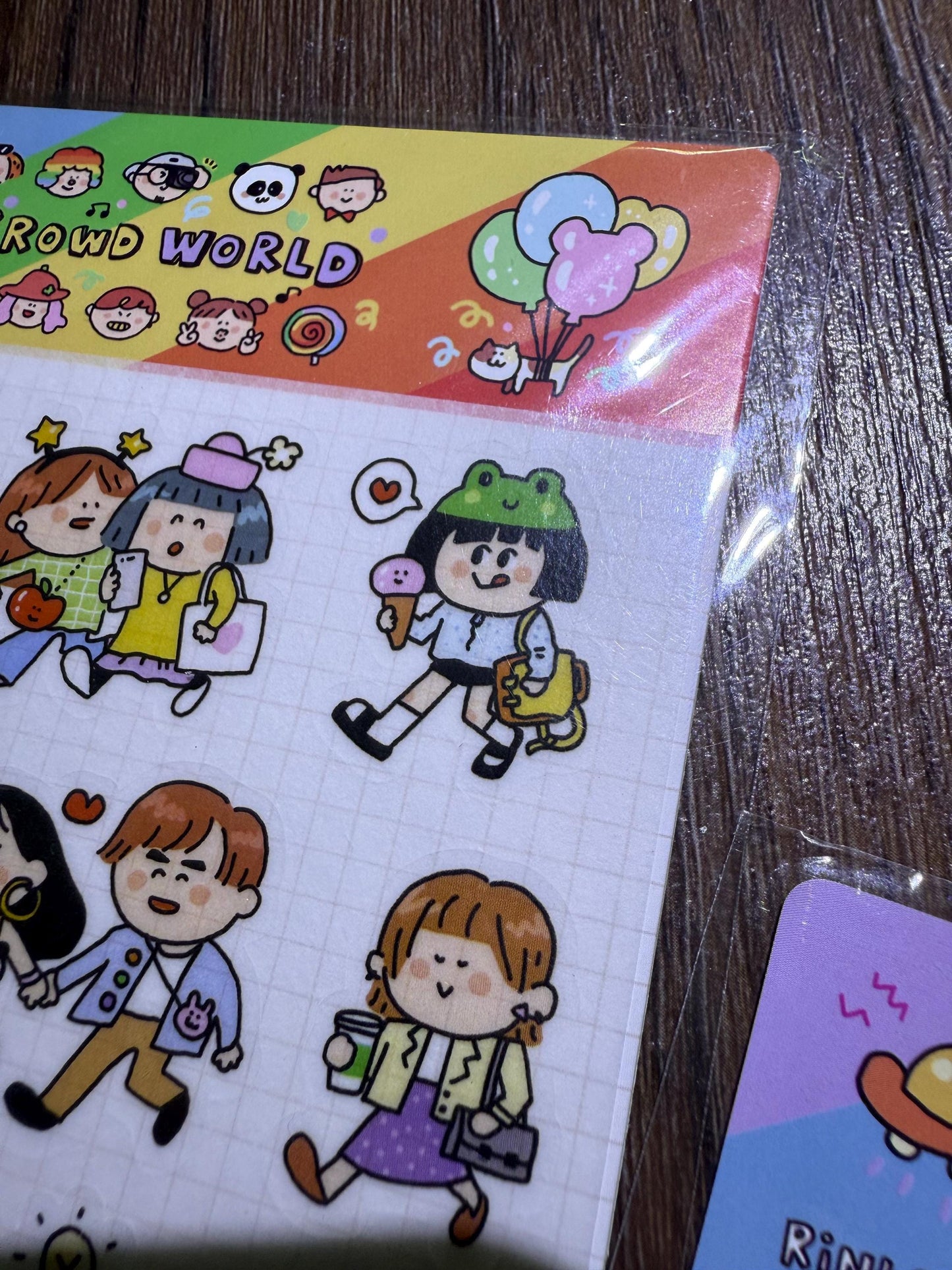 Kawaii Large Washi Tape Stickers: Crowd world, diversity sticker, Rainbow sticker, Pride Sticker, LGBT+ sticker