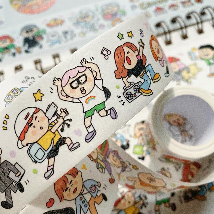 Kawaii Crowd World Washi Tape Roll: Rainbow & Pride Stickers