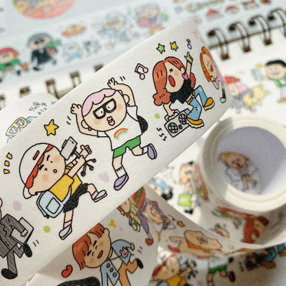 Kawaii Crowd World Washi Tape Roll: Rainbow & Pride Stickers