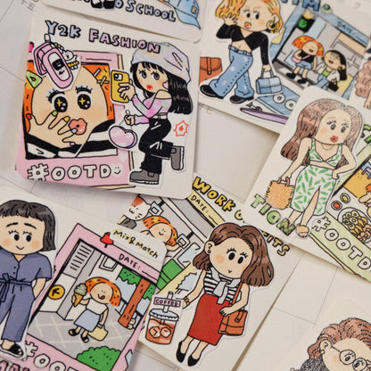 Fashion Girl Washi Tape: OOTD Planner, Kawaii Journal (V19)