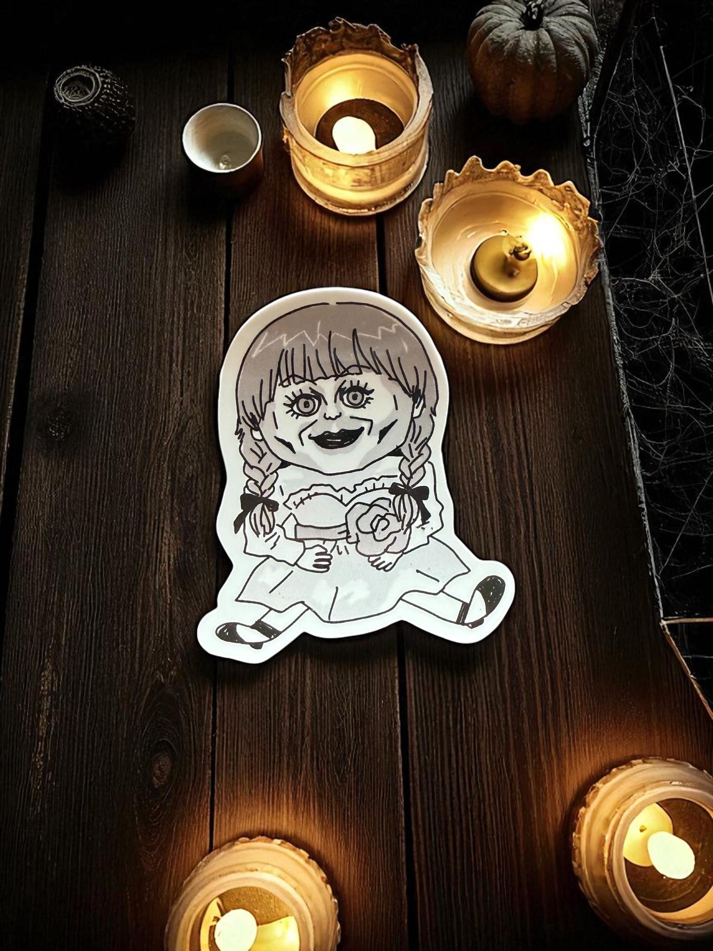 Halloween Vinyl Stickers, Horror Moive, Annabella, IT, SAW, Silent Hill, Water Bottle Sticker