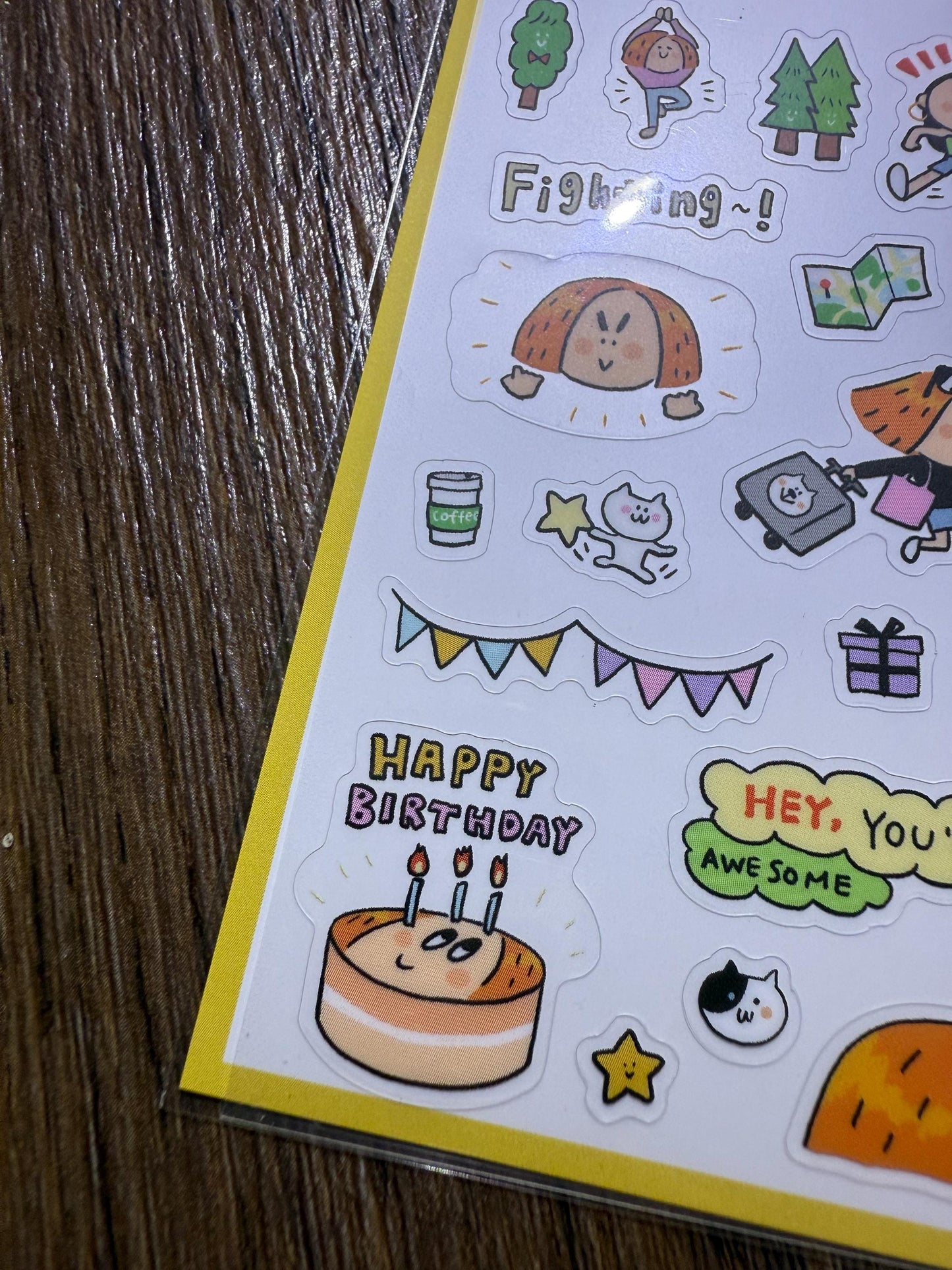 Kawaii PVC Stickers: Sketch Diary, Calendar Stickers