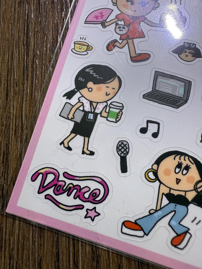 Girls Power PVC Stickers: RiN Studio Original