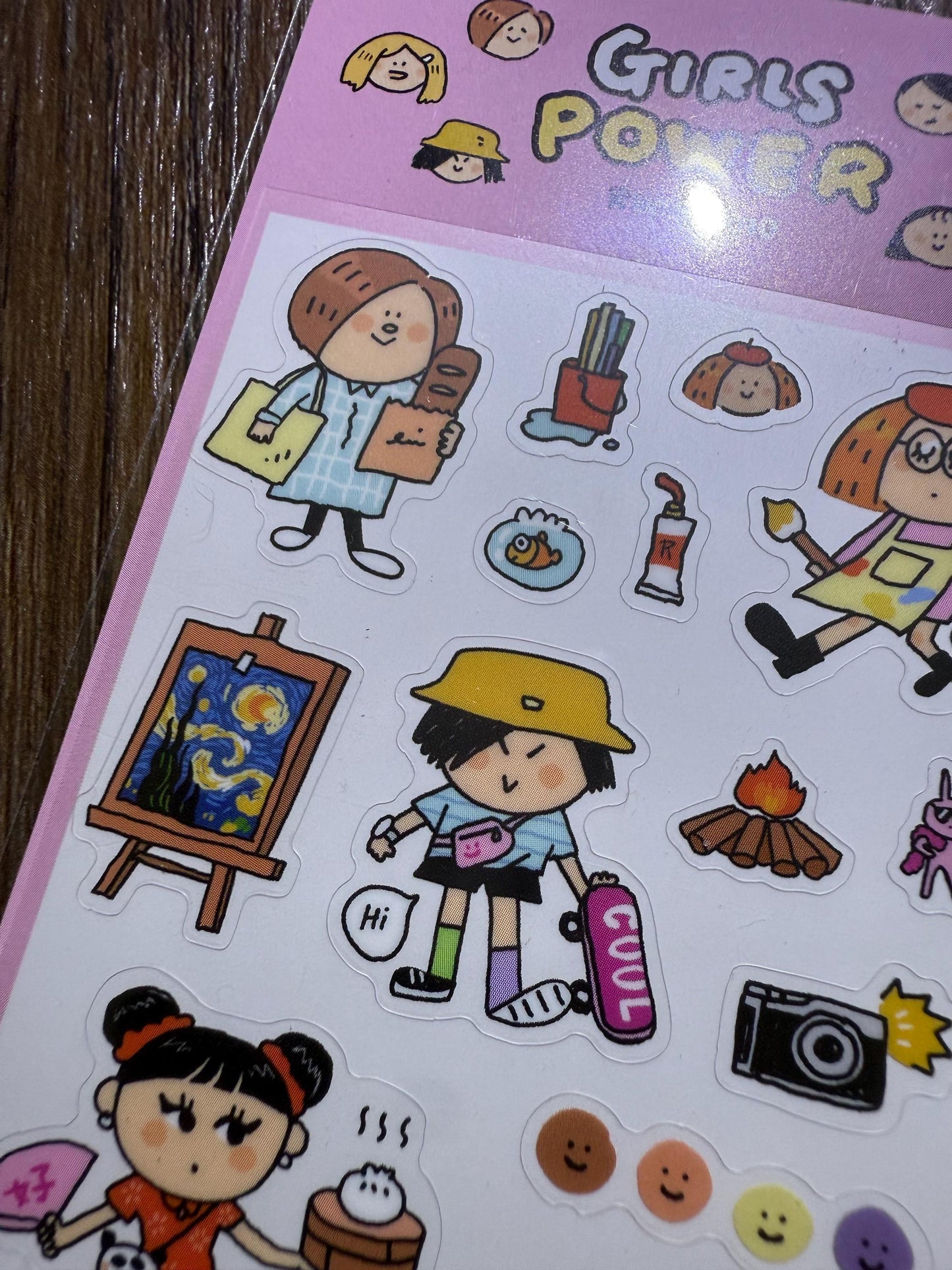 Girls Power PVC Stickers: RiN Studio Original