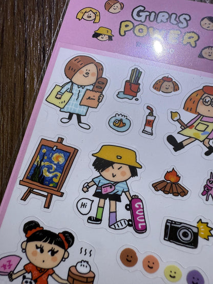 Girls Power PVC Stickers: RiN Studio Original