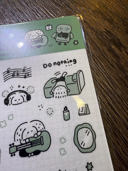 Kawaii Large Washi Tape Stickers: Single Color, My dream room