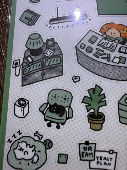 Kawaii PVC Stickers: My Dream Room 3D Scene