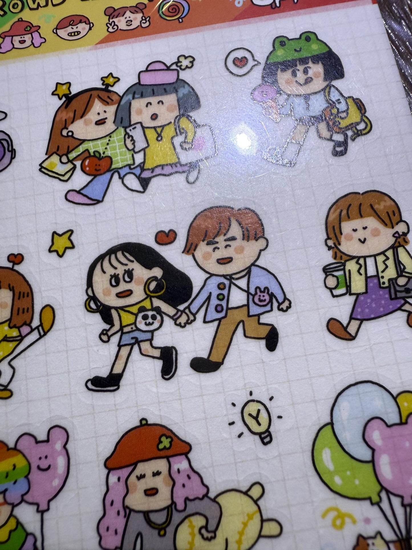 Kawaii Large Washi Tape Stickers: Crowd world, diversity sticker, Rainbow sticker, Pride Sticker, LGBT+ sticker