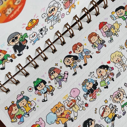 Kawaii Crowd World Washi Tape Roll: Rainbow & Pride Stickers