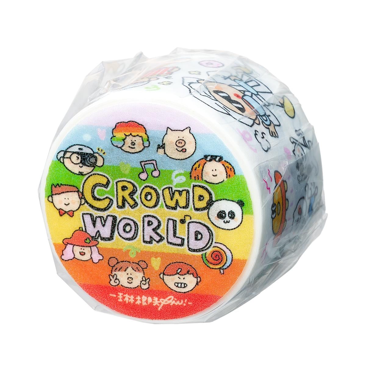 Kawaii Crowd World Washi Tape Roll: Rainbow & Pride Stickers