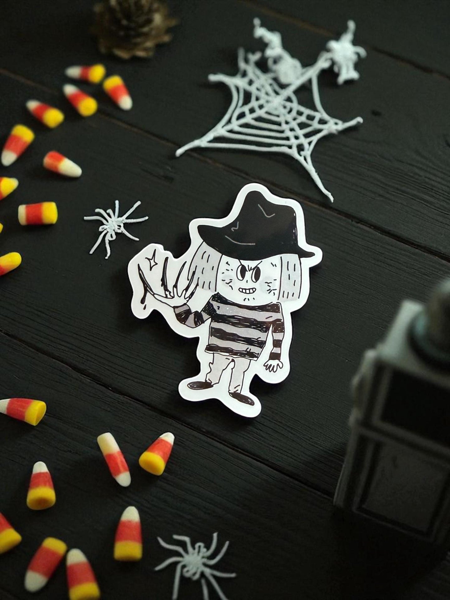 Halloween Vinyl Stickers, Horror Moive, Scream, Chucky, Friday the 13th, Freddy Krueger, Water Bottle Sticker