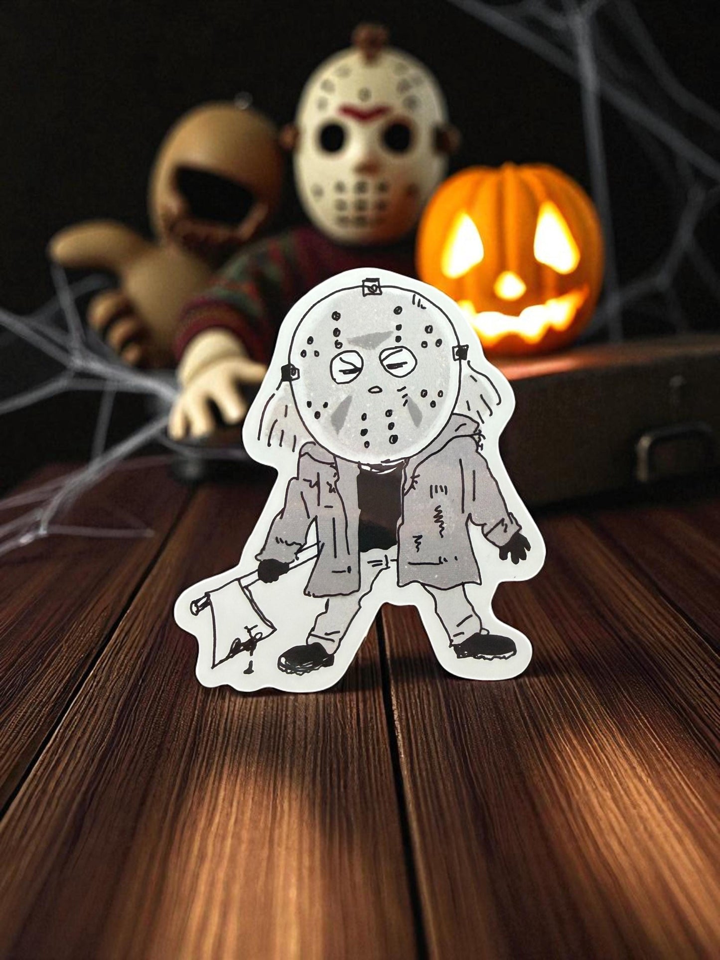 Halloween Vinyl Stickers, Horror Moive, Scream, Chucky, Friday the 13th, Freddy Krueger, Water Bottle Sticker